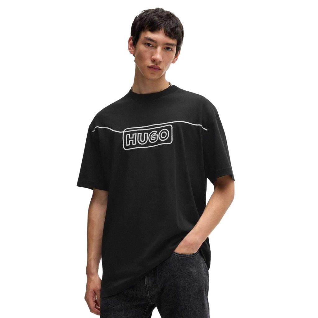 Hugo Mens Noideryo Logo Stitch Detail T-Shirt