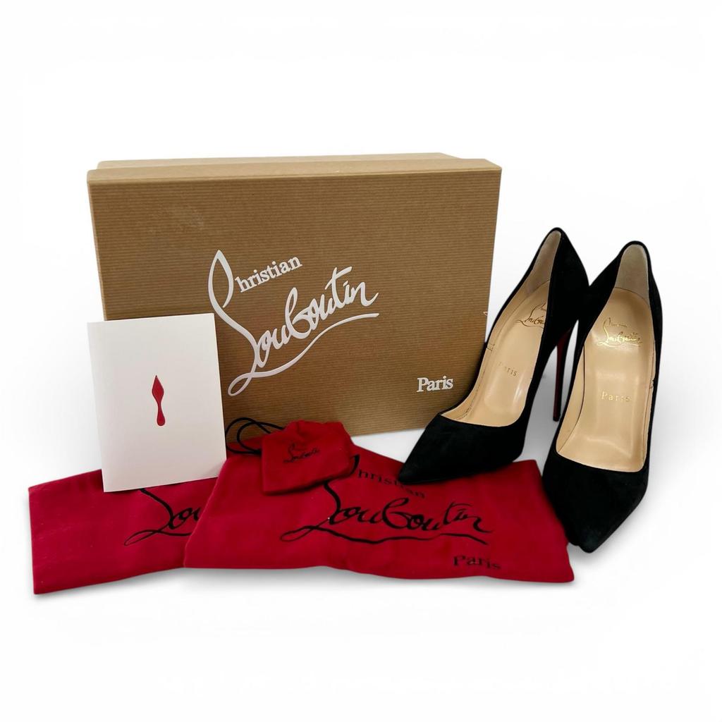 Excellent Christian Louboutin pumps SO KATE 120 black Suede leather Women 35 Used