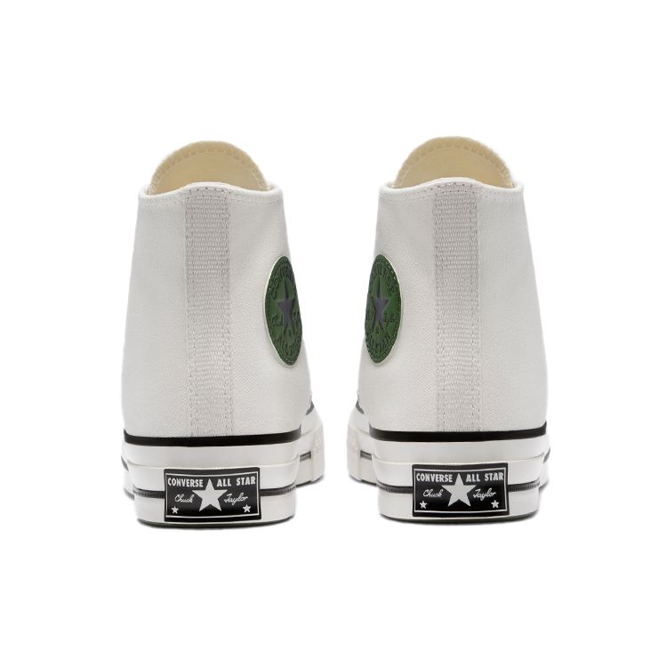 Converse Chuck 70 High Wordmark Ribbon Laces Unisex Sneakers White Egret Treeline A01802C