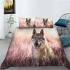 Cool Wolf Series Polyester Quilt Cover Pillowcase Two Or Three Piece Digital Printing