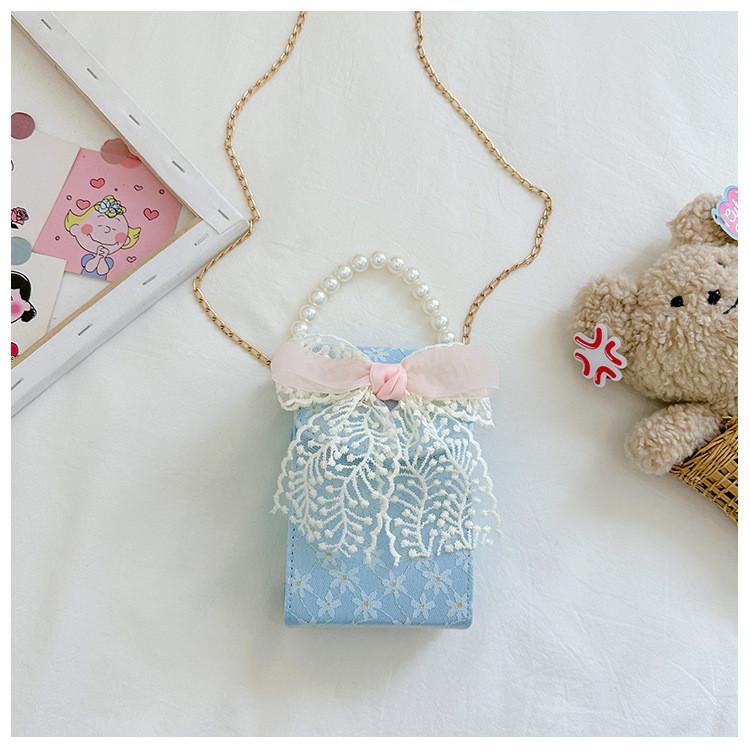 Small Bag Flower Autumn And Winter Small Fresh Crossbody Bag Lace Shoulder Bow