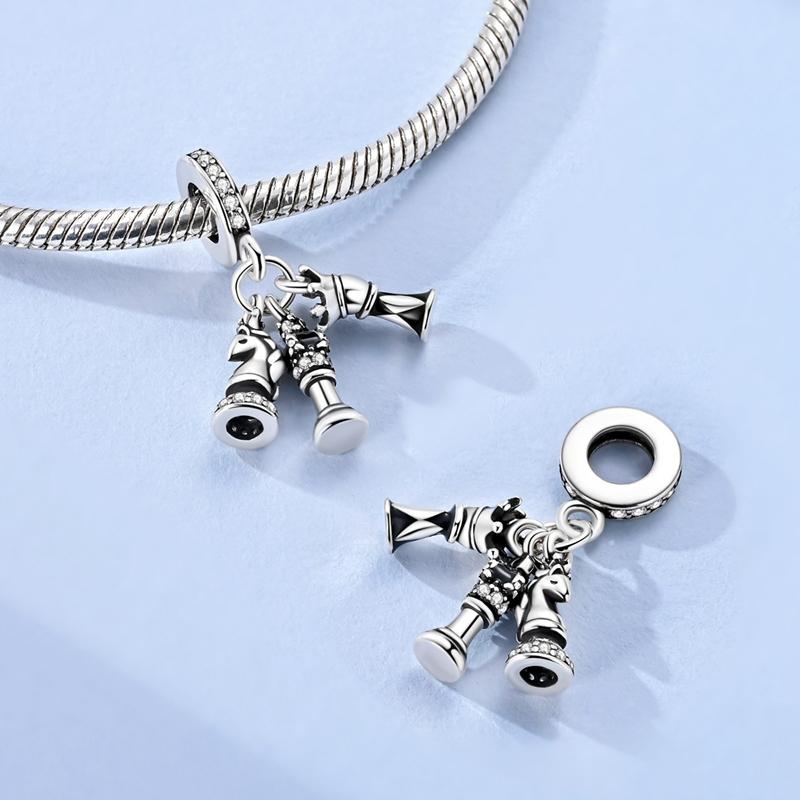 Copper Charms Beads Golden Whale Shark Cheese Cross Hexagram Dangle Fit Original Bracelet Women Jewelry Gift Diy