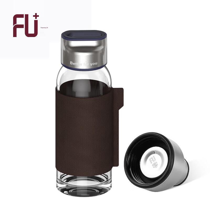 FUGUANG Portable Glass Tea Infuser Bottle 300ML