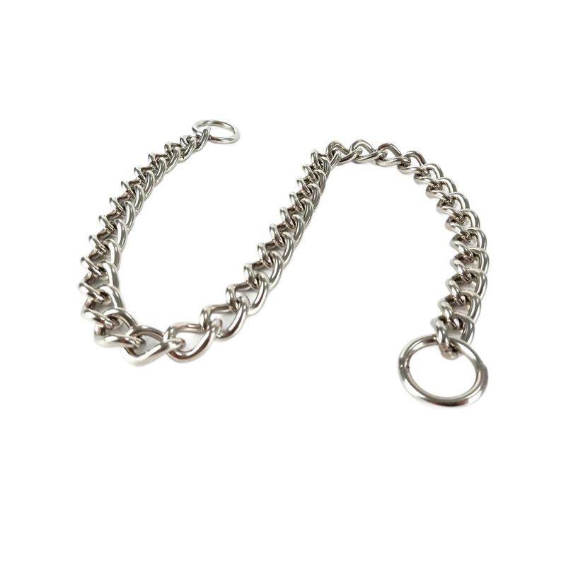 Stainless Steel P-Link Twisted Double Ring Dog Collar Chain
