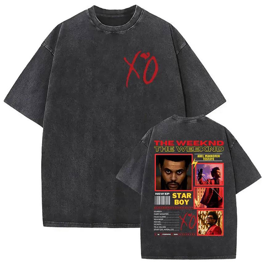 Hot Sale The Weeknd Vintage Graphic T Shirts Harajuku Music YK Short Sleeve Tshirt Unisex Gothic Casual Crewneck Tshirts