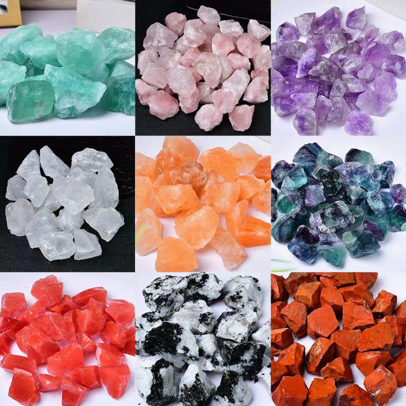 Natural Raw Stone Incense & Landscaping Crystals: White, Yellow, Purple Crystal Diffuser Stones