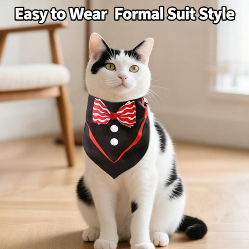 Gentleman Dog Bandana Handsome Bow Tie Pet Accessories for Small Medium Large Dogs Adjustable Tuxedo Collar Dog Necktie