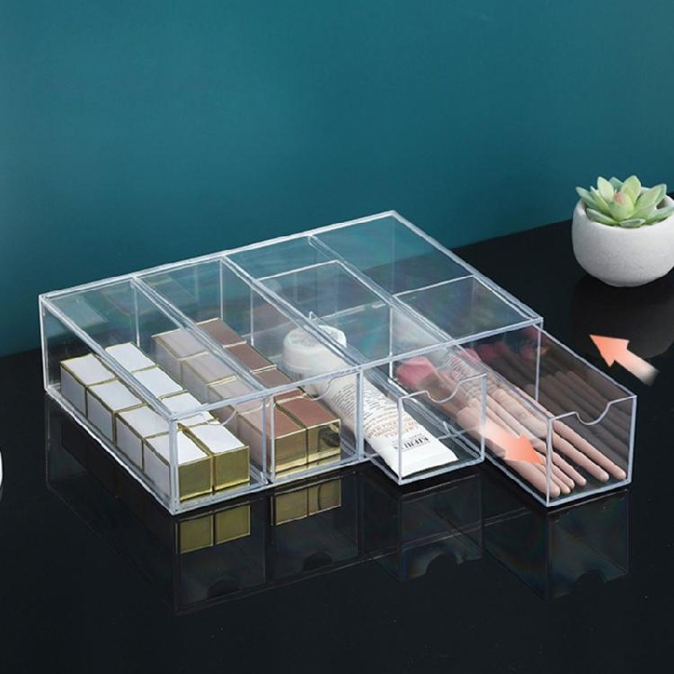 Space saving Clear Drawer Organizer Storage Box for Sunglasses and Stationery