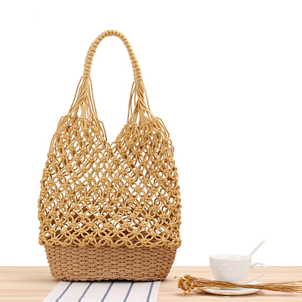 Straw Bag Clutch Knitting Tote for Women