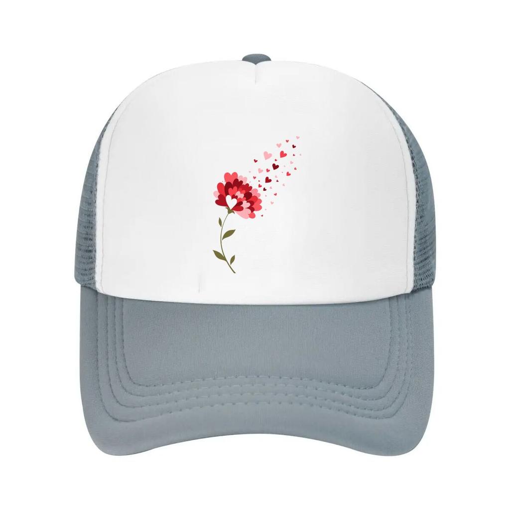 RoUnisextic Heart Blossom Drift Art Mesh Baseball Cap Casual Hat Outdoor  For Womens Unisex FeUnisex