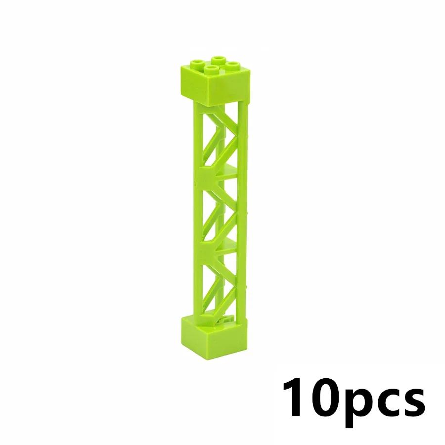 Compatible 95347 Pillars Bricks Lattice Tower 2X2X10 Support Baseplate Bridge Girder Bracket Building Block Part Column Toys