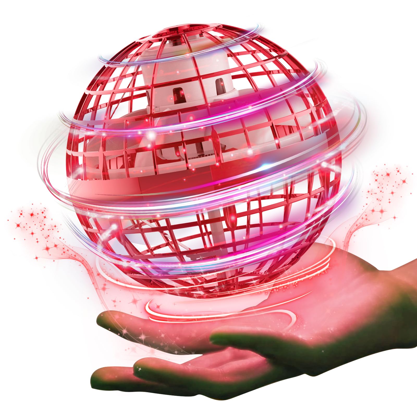 Гимама Летающий Шар Гиро Летающий Шар Игрушка НЛО Игрушка Бумеранг Спиннер со Светодиодными Огнями, Популярный Рождественский Подарок (красный)
