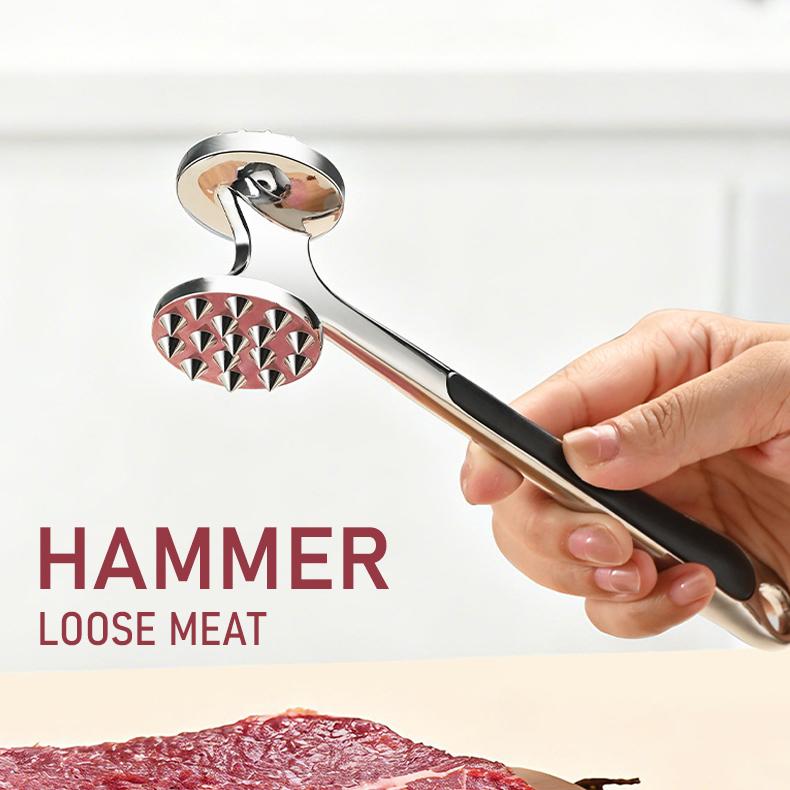 Loose meat hammer, Meat tenderizer, cooking tools серебряный