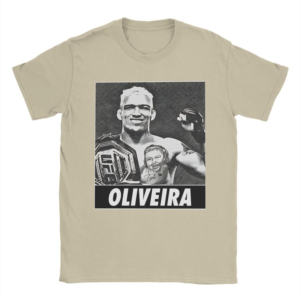 charles oliveira winner charles oliveira v2 TShirt Summer TShirts Unisexs Pure Cotton Crewneck Oversize Top Tees ShortSleeve