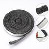 10/15mm Fireplace Sealing Rope Wood Burning Stove Door Self-Adhesive Fiberglass Sealing Cord Replacement  Black Gasket Tape
