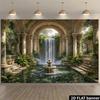 Enchanted Palace Garden Banner with Columns and Ivy Photo Booth Background Cloth