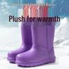 Women's Waterproof Fleece-Lined Snow Boots - Mid-Calf, Non-Slip, Warm, Height-Increasing, Comfortable