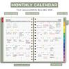 EMSHOI 2026 Planner Weekly and Monthly, Week on One Page with Notes, A5 (5.7"x8.3"), Jan-Dec 2026 Calendar Agenda with Monthly Tabs, Note Pages,