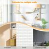 Wooden wall-mounted cat tree with sisal scratching posts Cat hammock Staircase Cat jumping, play and climbing frame