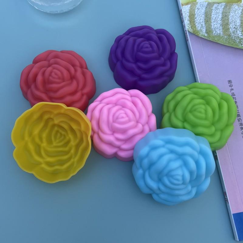 

Красочные силиконовые формы для выпечки в виде роз - 5 см формочки для кексов и маффинов, формы для пудинга, желе и мыла Random Colors