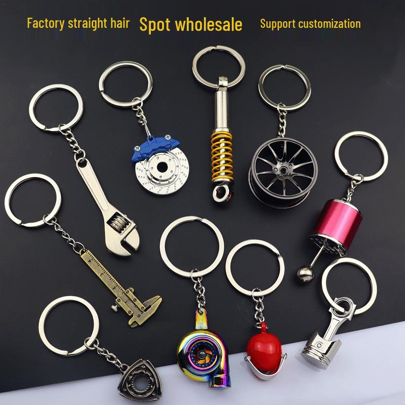 Kit di Modifica Auto Personalizzato: Chiave inglese, Ammortizzatore, Pistone, Leva del cambio - Set regalo in metallo