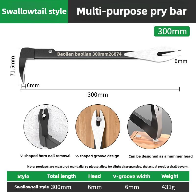 Multifunctional Nail Puller Pry Bar for Wooden Box Demolition and Carpenter Work