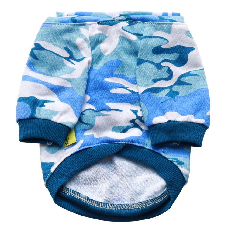 Camouflage Cotton Hooded Raglan Sweatshirt for Dogs & Cats - Small to Large, Spring & Autumn