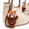 With Keyring Red Panda Keychain Plush Stuffed Doll Charm Raccoon Plush Pendant  Backpack Decoration
