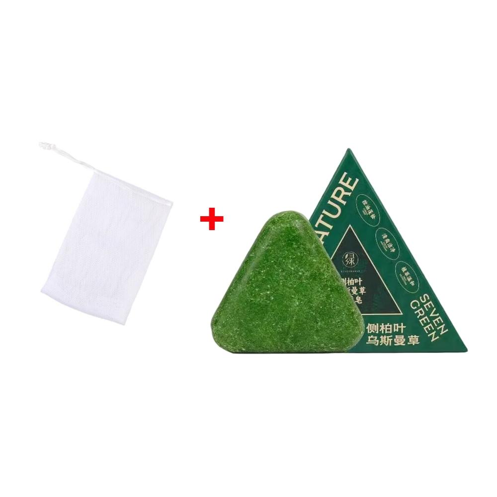 1/2 Stück 120g Natürliche Zypressenblatt Handgemachte Seife für das Haar Erfrischend und Ausspülbar Gesund Anti-Haarausfall Haarpflegend Sauber