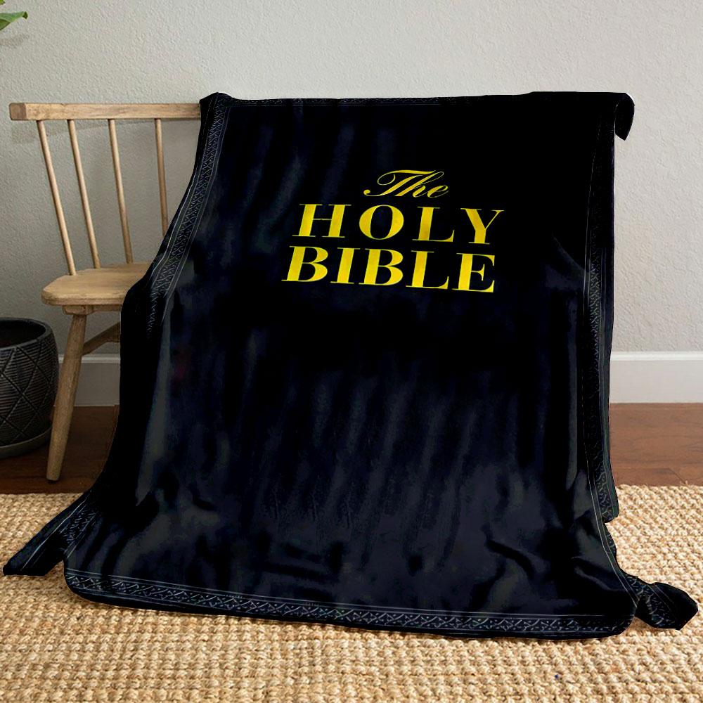 

Holy Bible Print Blanket Printed Blanket for Living Room Bed Couch lunch break Soft Cozy Blanket for Friend s festival Gift 80cm x 120cm