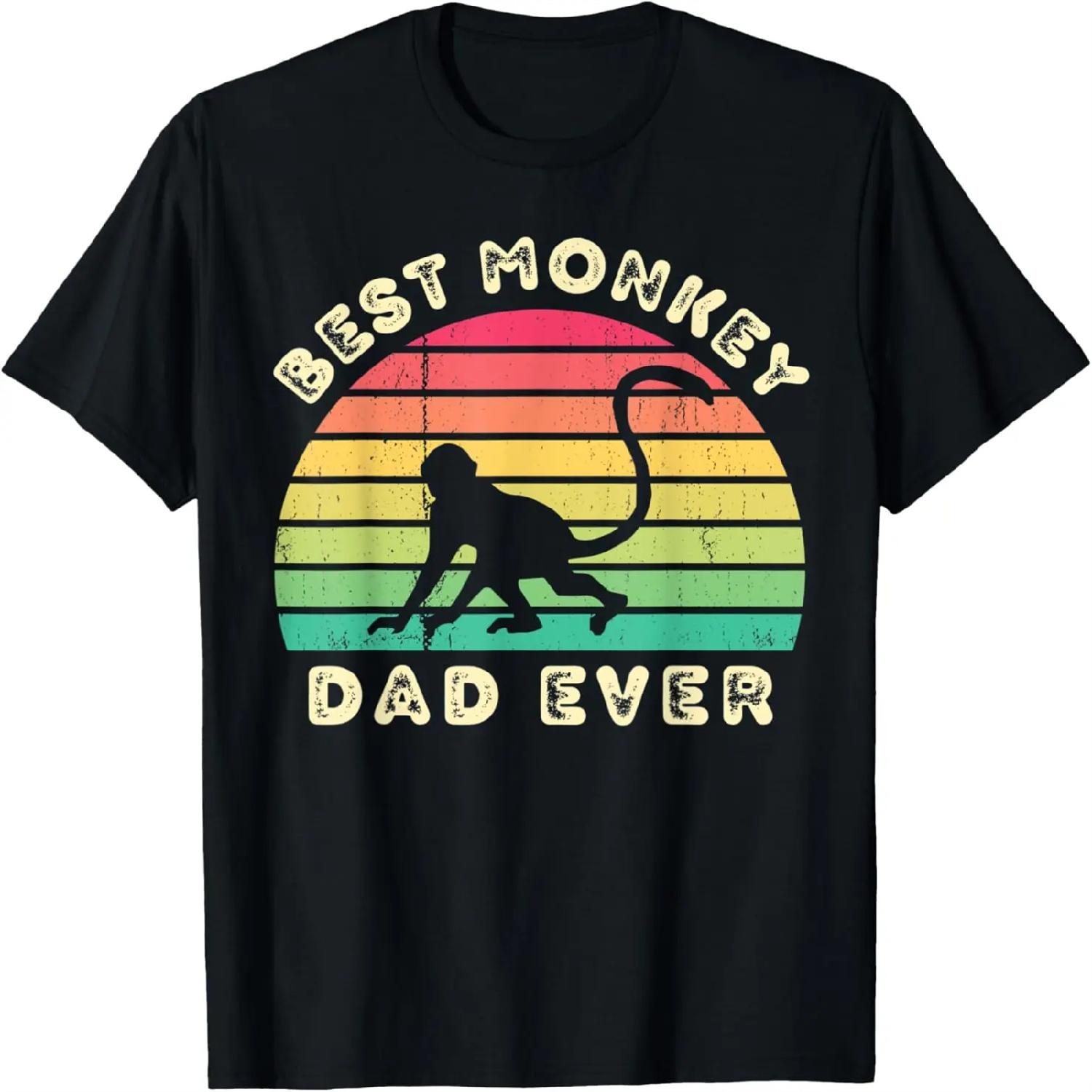 Best monkey Dad Ever for men fathers day T-Shirt XXXXXL разноцветный