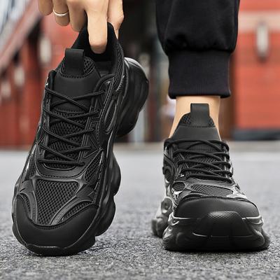 Nieuwe veelzijdige herenschoenen lente casual hardloop sportschoenen ademend heren lichtgewicht dikke zolen verhogen de trend