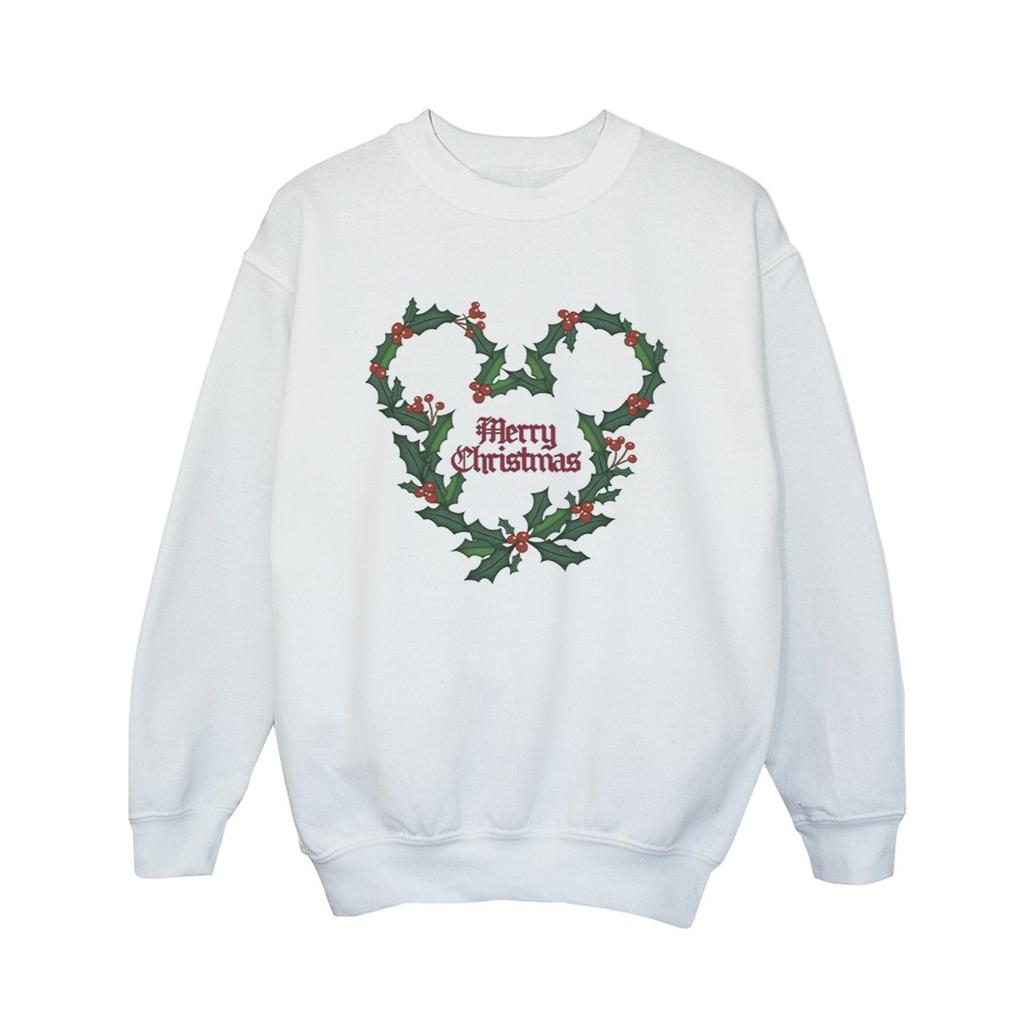 Disney Mickey Mouse Merry Christmas Holly Sweatshirt für Jungen