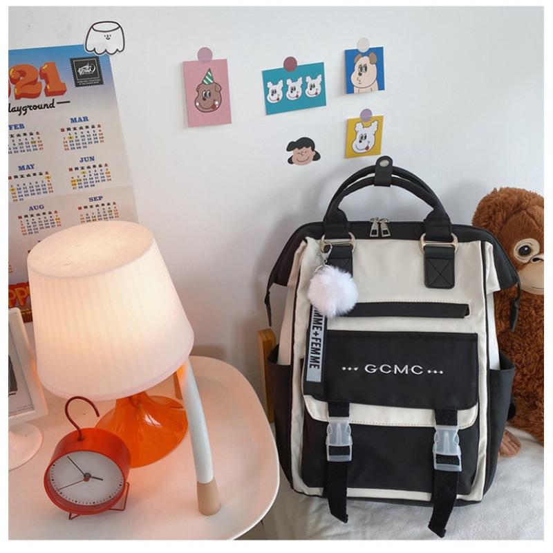 

School bag female ins wind high school primary school students junior high school students grades 3 to 5 and 6 large capacity Mori Japanese backpack чёрный