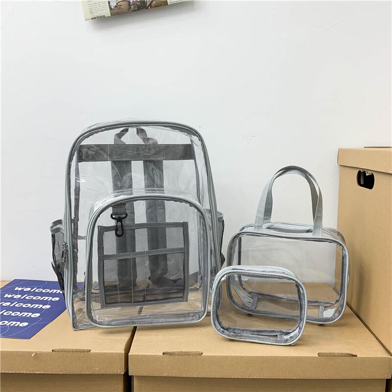 Li Shen Transparent PVC Student Backpack