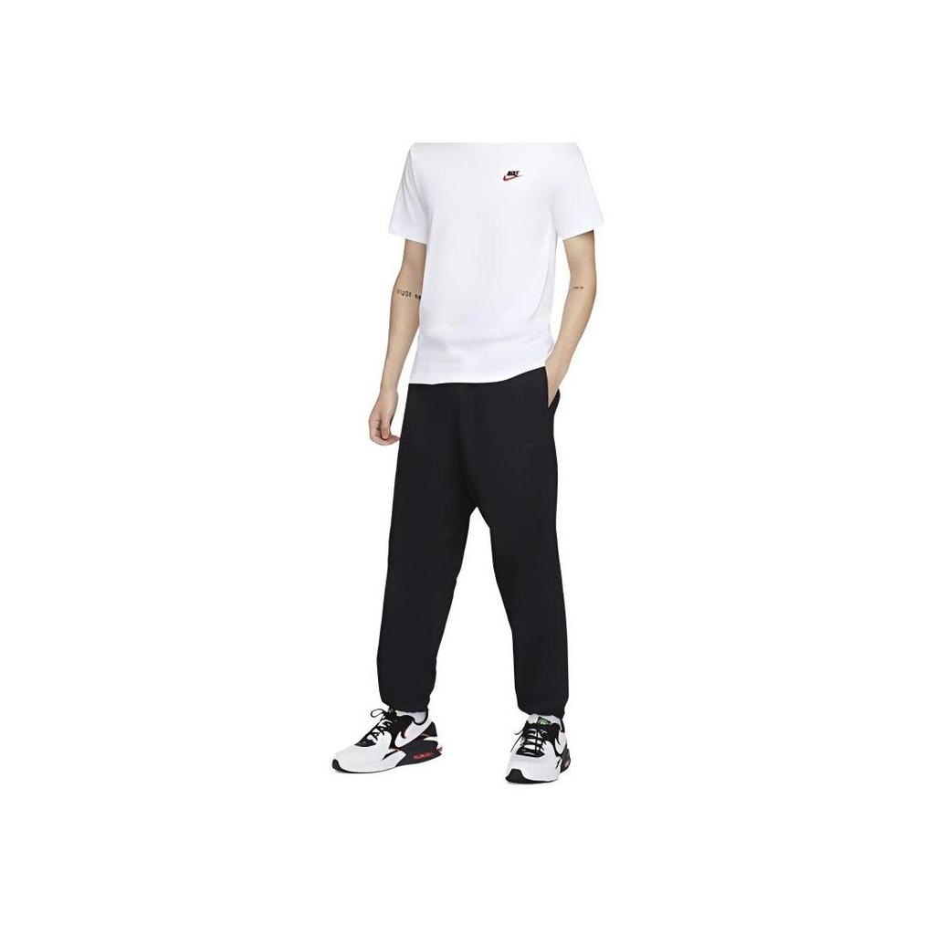 Nike Elastic Waist Logo Embroidery Loose Casual Pants Unisex Bottoms Black FN3097-010