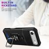 For iPhone 17 Air Case Kickstand Slide Lens Lid PC+TPU Phone Cover with Card Slot
