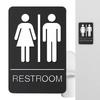 Business Restroom Signage 22.5x15cm Modern Self-Adhesive Tag ADA Braille Restroom Signage Gender Neutral Restroom Signage