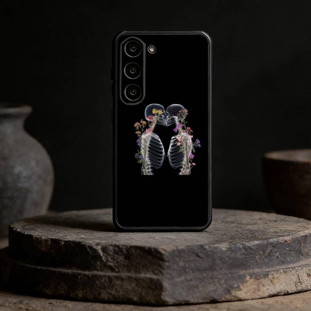 Anatomy Skeleton Phone Case For Samsung Galaxy A91,80,73,72 ,71,53,52,32 ,31,22,21s,20,Soft Black Case