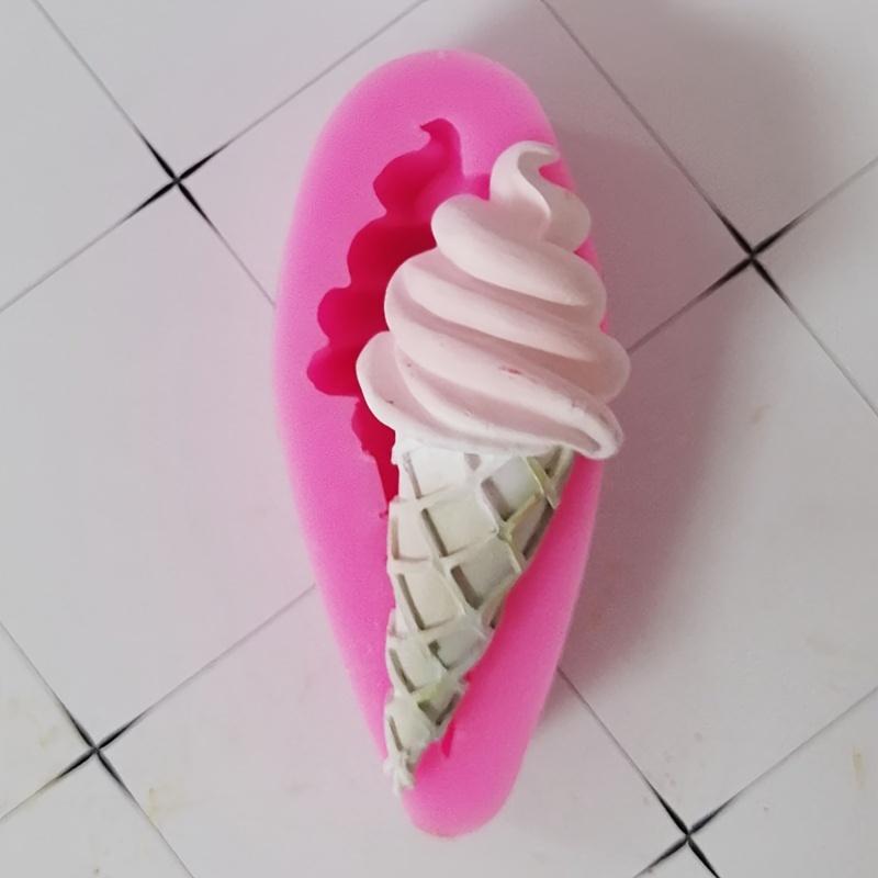 1-Pack Silicone Ice Cream Cone Mold for Baking and Fondant, Uncharged Manual DIY Cake Decorating Tool for Birthday