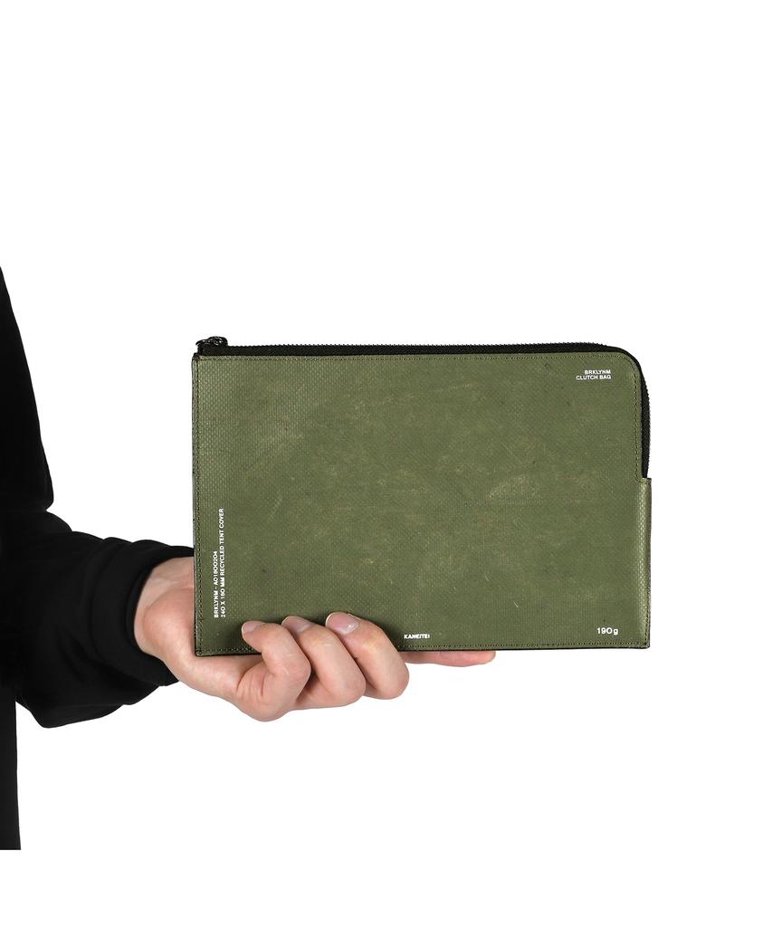 Kaneitei Brooklyn Flat Bag M (Olive Drab) / Upcycled