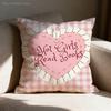 Pink Bookish Book Lover Pillowcases Bedroom Living Room Sofa Home Decor Polyester Cushion Cover with Zipper