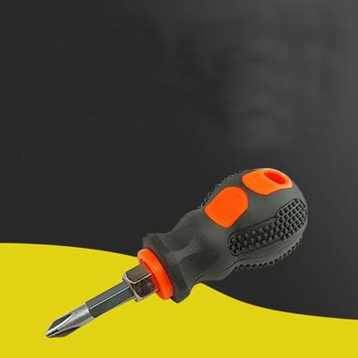 Short Handle Slotted Screwdriver Multi-Purpose 2 In 1 Phillips Screwdriver  DIY Repairing