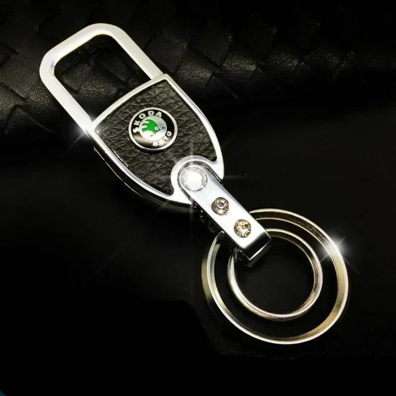 Portachiavi per Auto per Skoda Karoq Kamiq Octavia Rapid Fabia Kodiak Spaceback Superb 2 Kodiaq 1 Yeti Catena Fibbia Chiave Styling dncp95