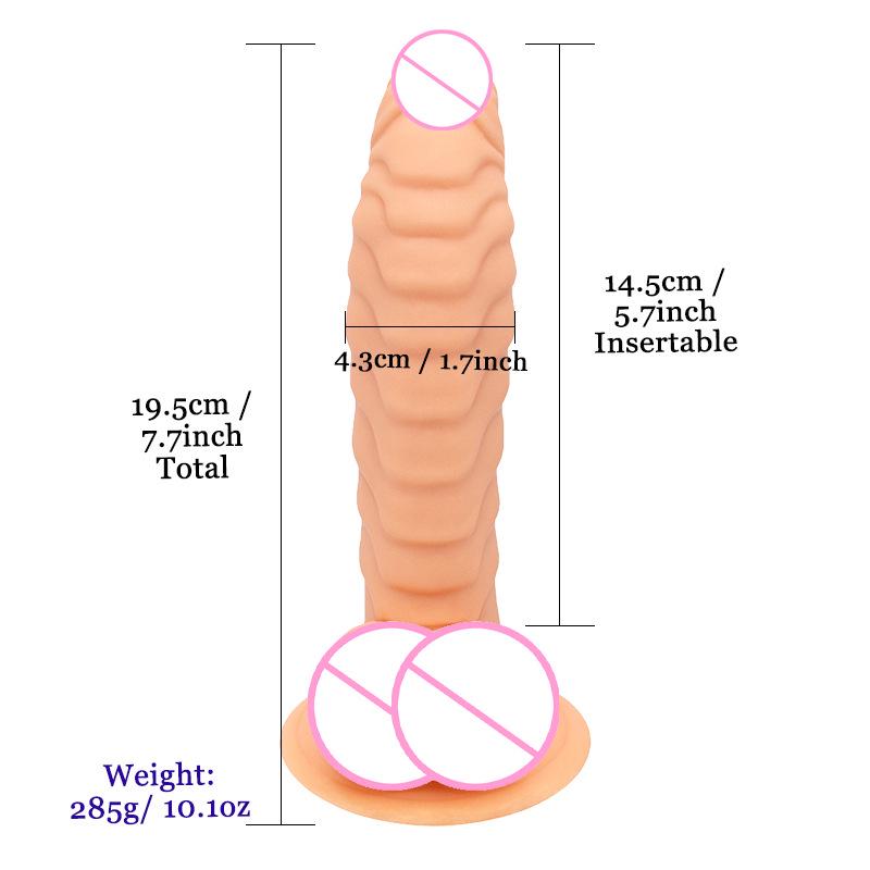 Dinosaur-Scale Irregular Suction Cup Dildo: Fantasy Masturbator for All Genders