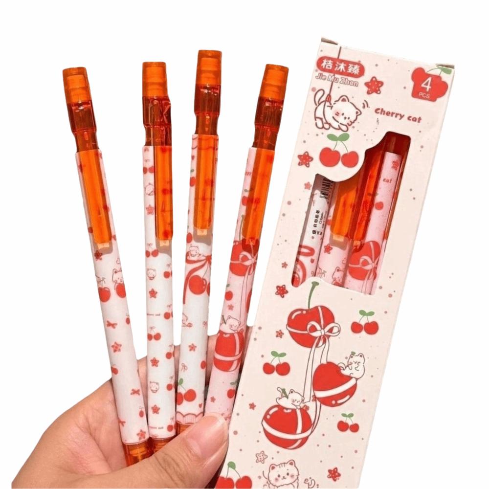 4pcs 0.5mm 2B Lead Mechanical Pencil Set Break Resistant Student Writing Pencil Back To School