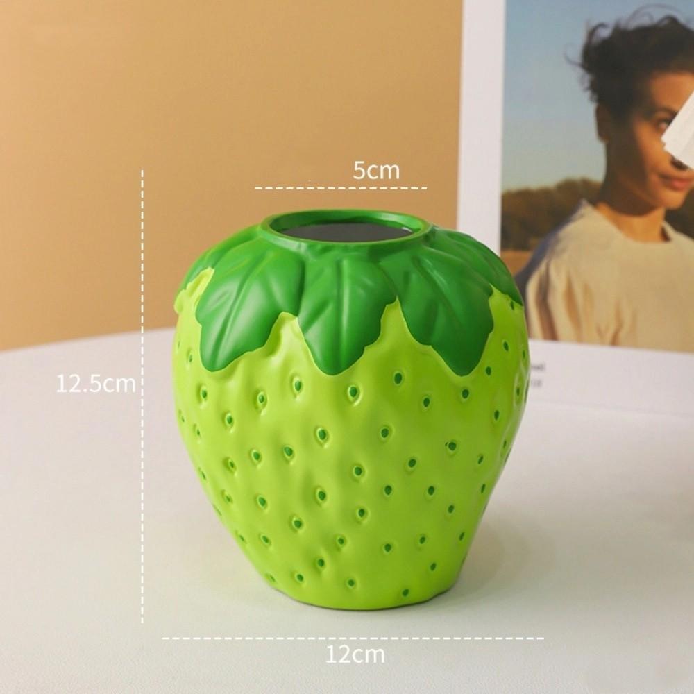 Pot de fleurs en résine Composition florale Vase Fraise Pots de fruits mignons Bureau