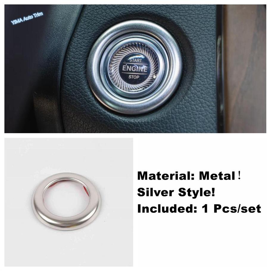 Car Start Stop Engine Button Ring Cover Trim Accessories Fit For Mercedes-Benz C CLASS W205 C200 C260 GLC X253 E Class W213 E300