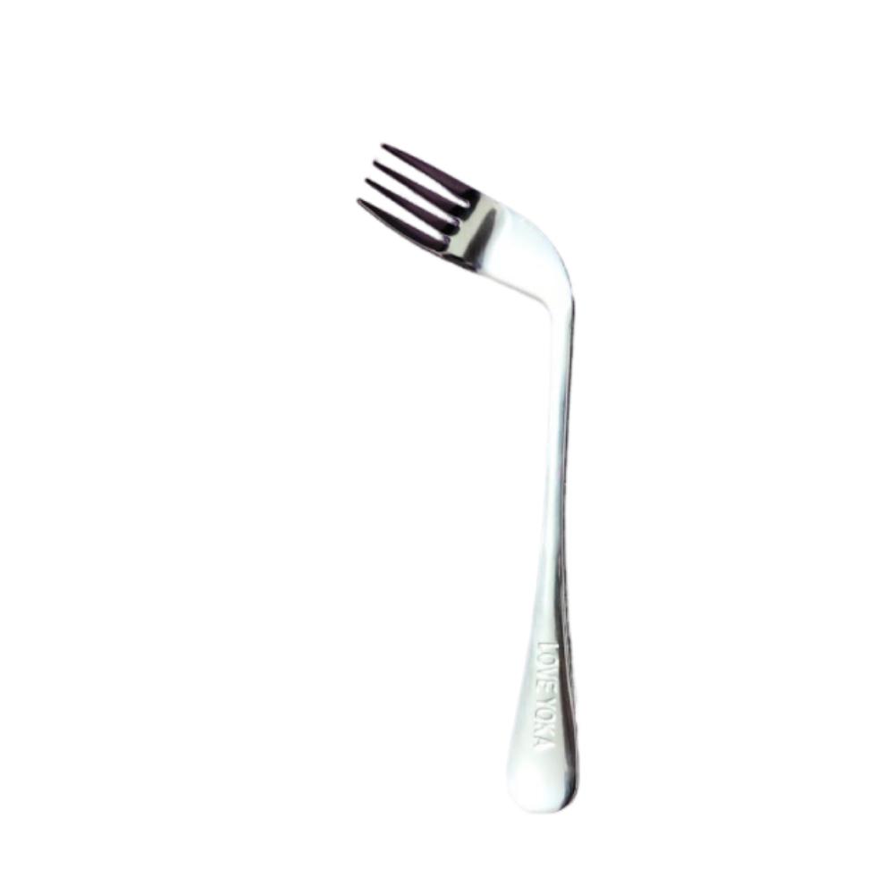 

Stainless Self Feeding Utensil Angled Elderly Patients Curved Spoon Fork Self Feeding Simple Feeding Aid Tableware Elderly Care
