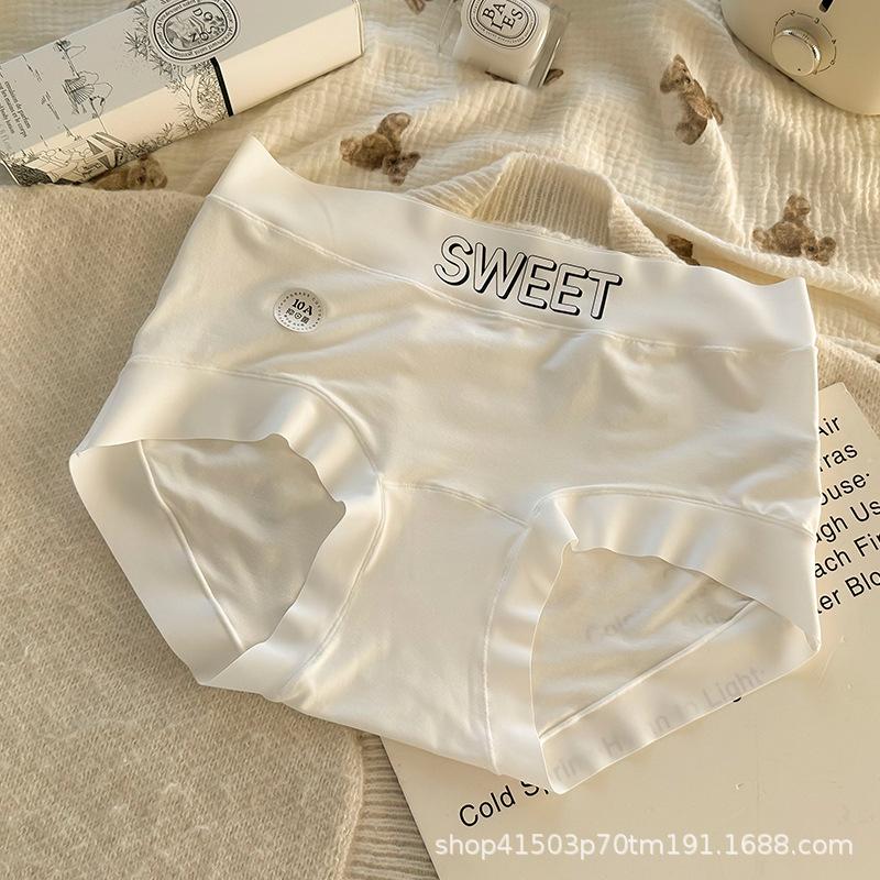 

Плюс Размер Девушки Голые Легкие Дышащие Высокоэластичные Бесшовные Трусы Средней Талии Ice Трусы Нижнее Белье XL белый